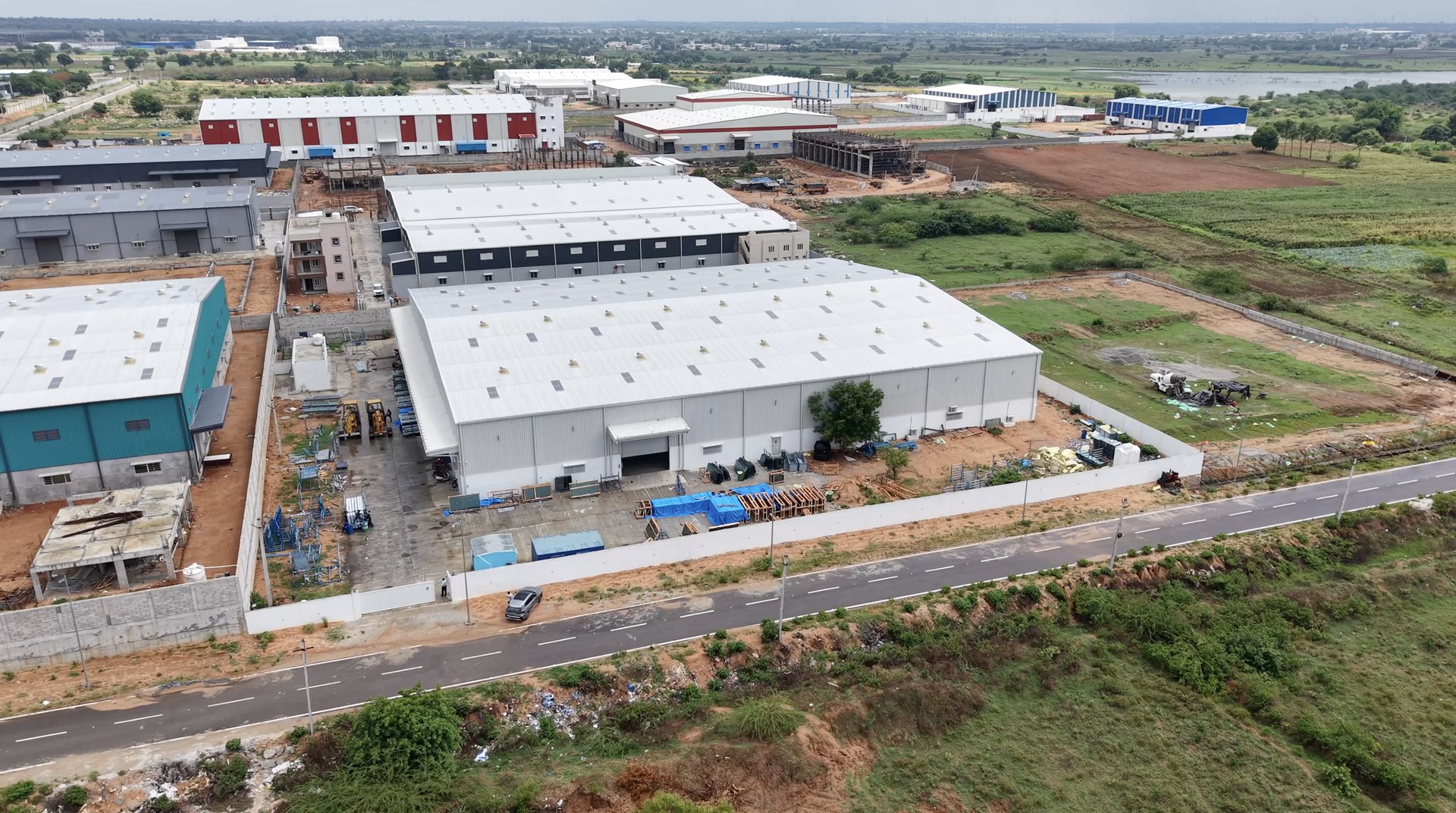 The Chandanvelly Industrial Park campus from the air