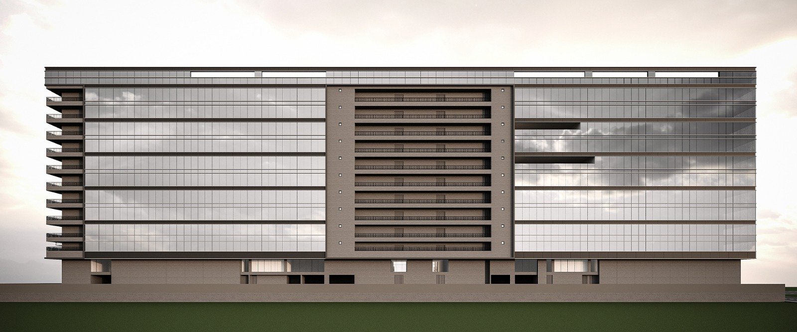 Fairmount Midtown — Sun Glazing facade detail