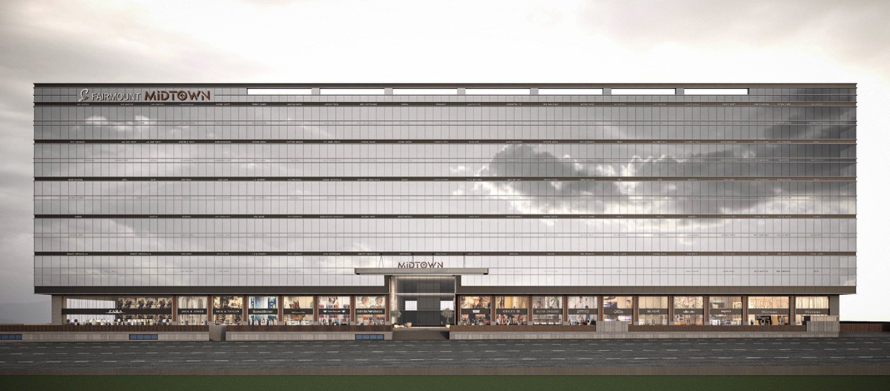 Fairmount Midtown — Sun Glazing facade detail