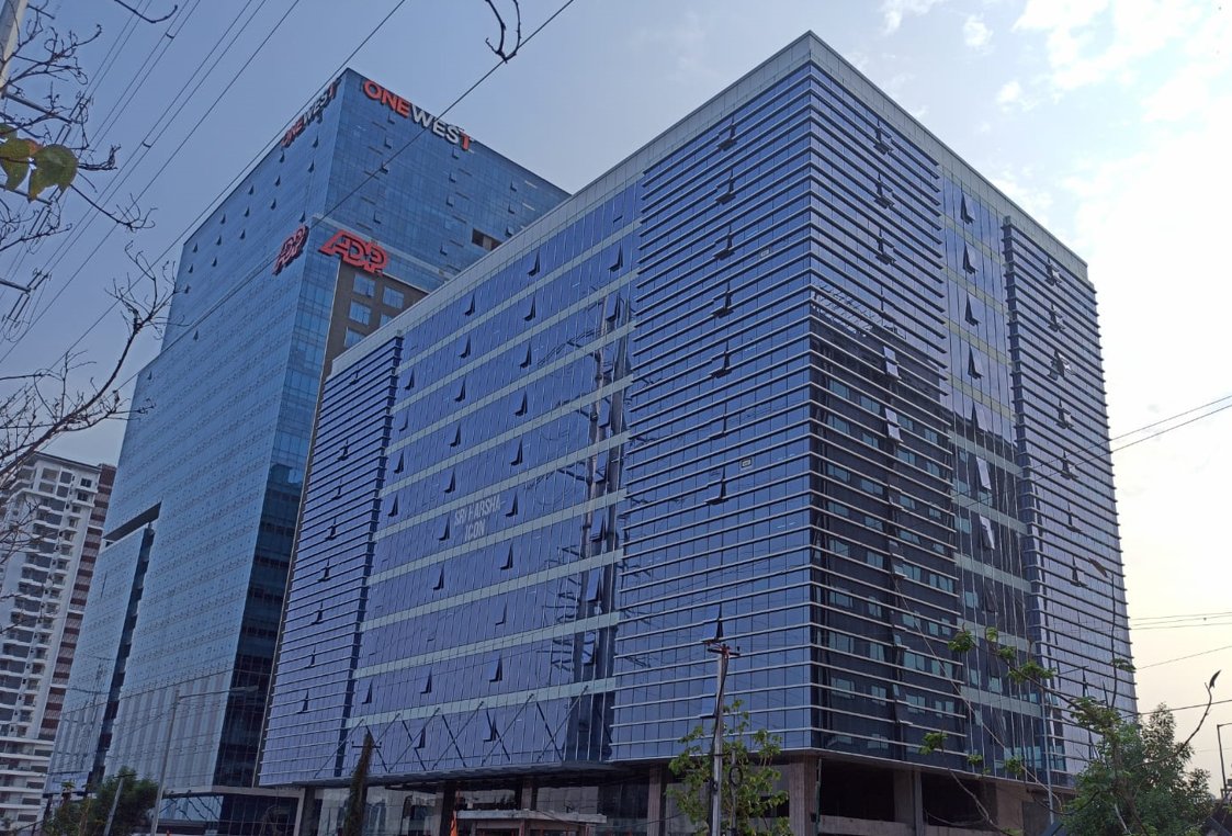 Harsha Icon — Sun Glazing facade detail