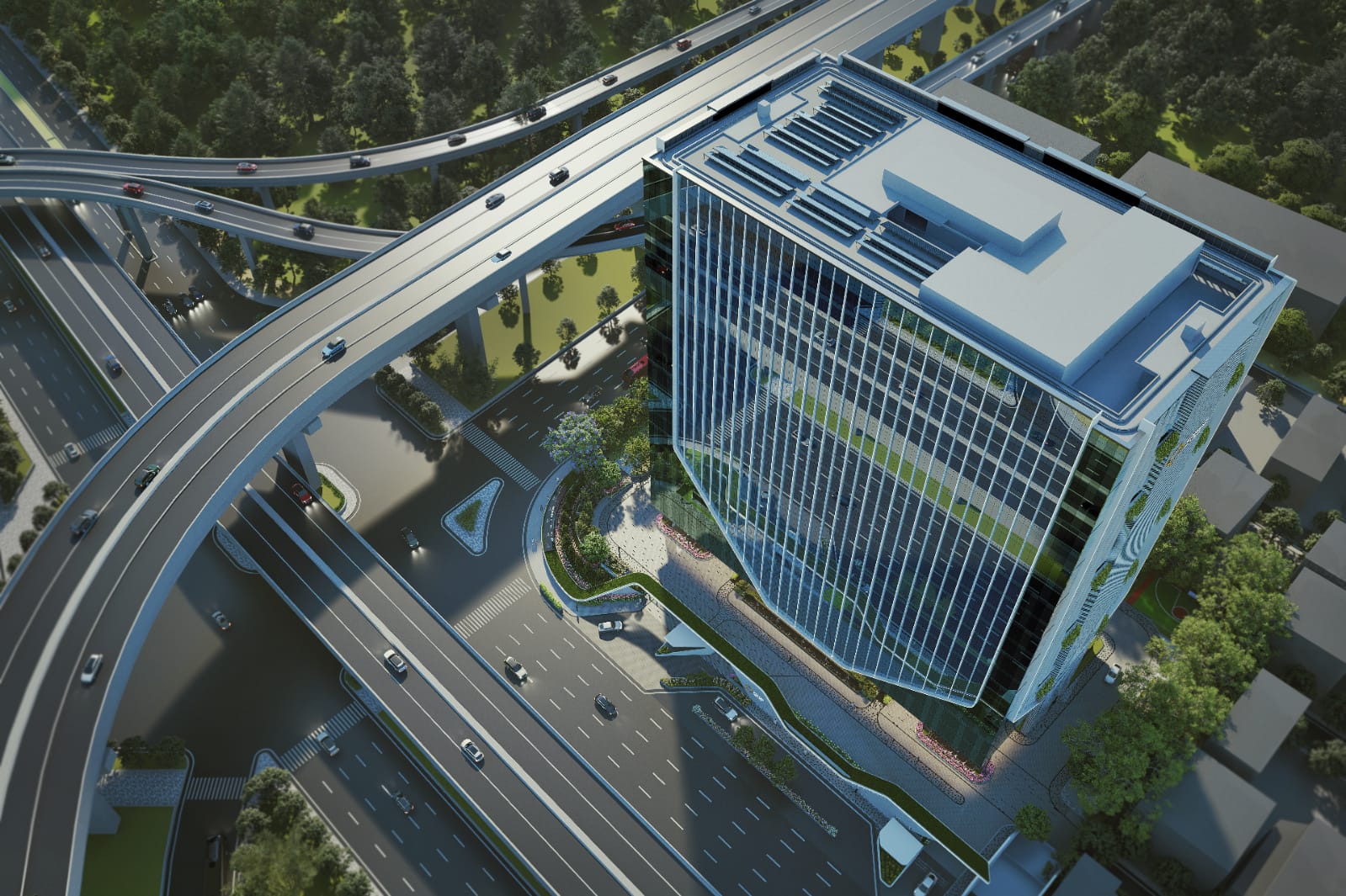 Vishwa Tech Park — Sun Glazing facade detail