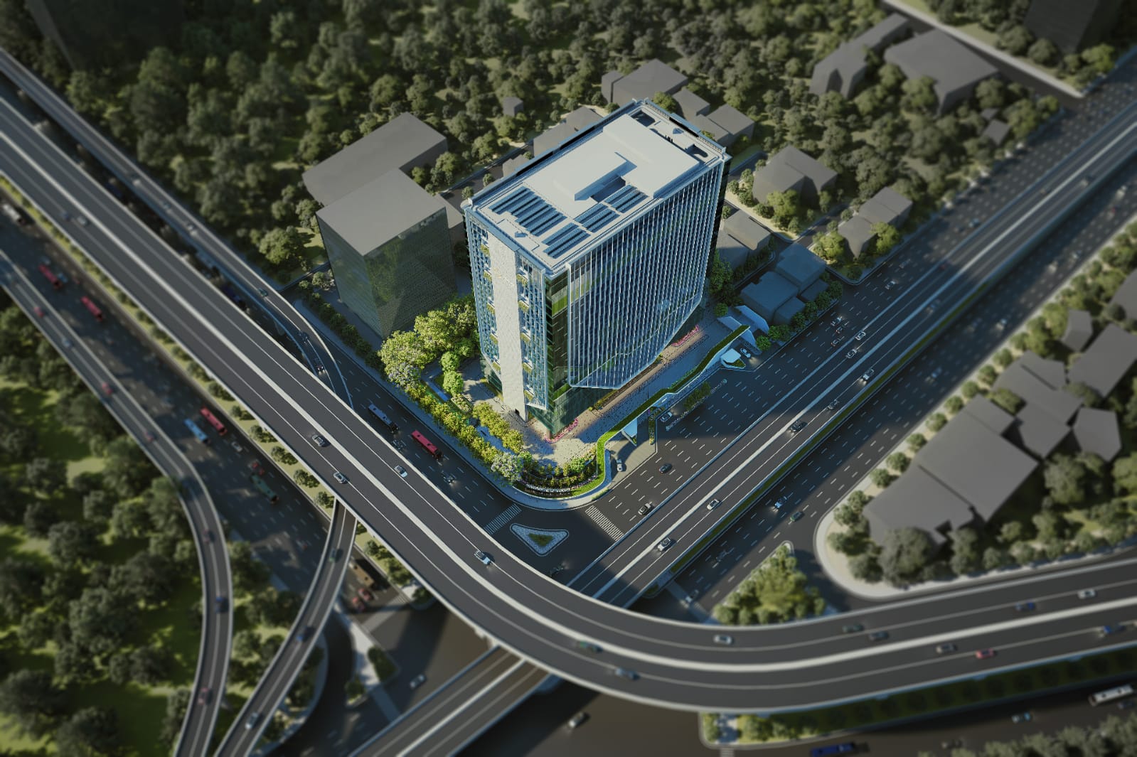 Vishwa Tech Park — Sun Glazing facade detail