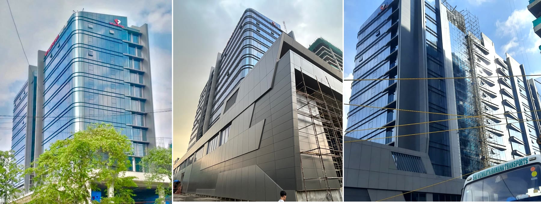 Vajram CMR One — Sun Glazing facade detail